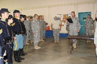Sgt Rehbein reads Joint 'Friends' Proclamation